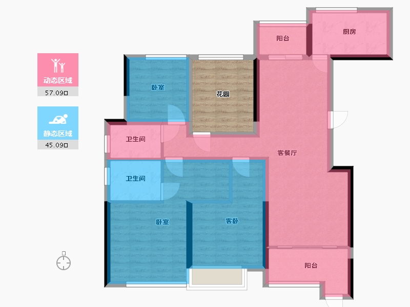 湖南省-娄底市-百弘·学府城-99.60-户型库-动静分区