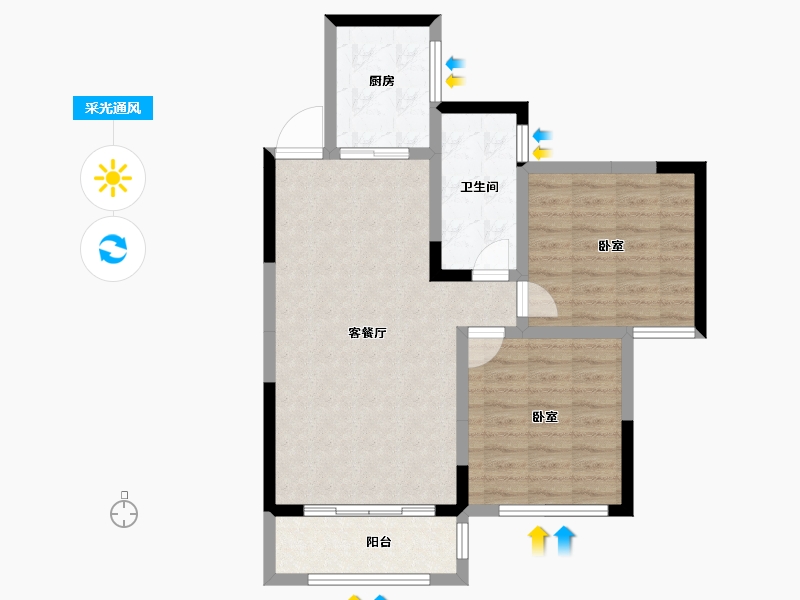 湖南省-娄底市-新化紫东城-72.24-户型库-采光通风