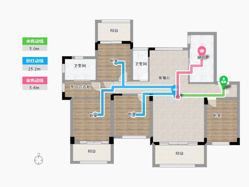 湖南省-岳阳市-御城华府-135.20-户型库-动静线