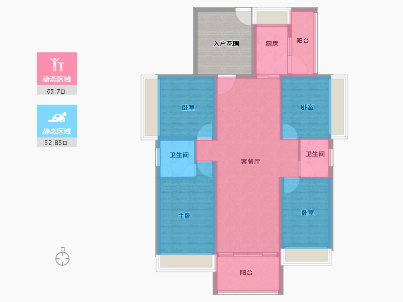 广东省-广州市-花都凤凰御景-118.00-户型库-动静分区