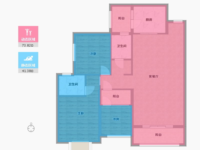 湖南省-张家界市-尚德公馆-104.00-户型库-动静分区