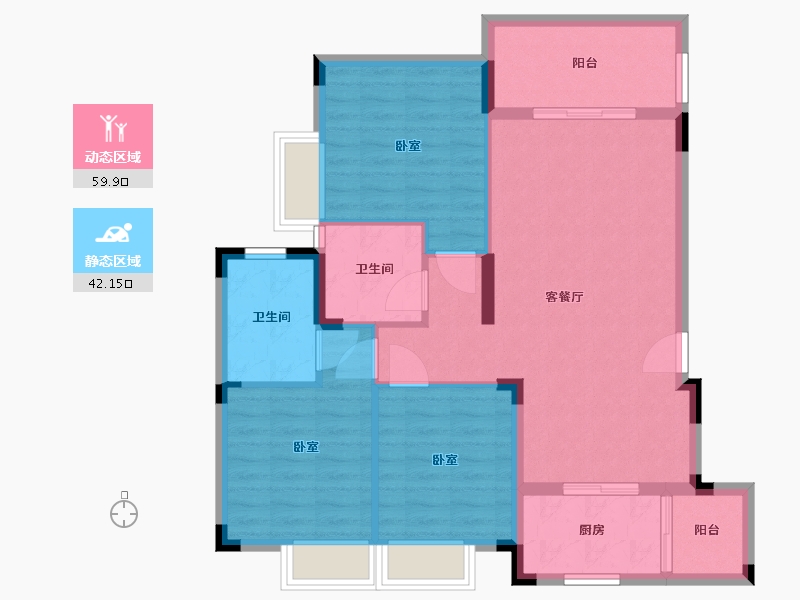 湖北省-武汉市-越秀国际金融汇-92.00-户型库-动静分区