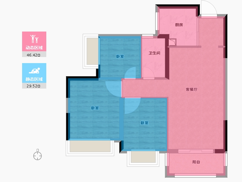 广东省-深圳市-中海云麓公馆-68.00-户型库-动静分区