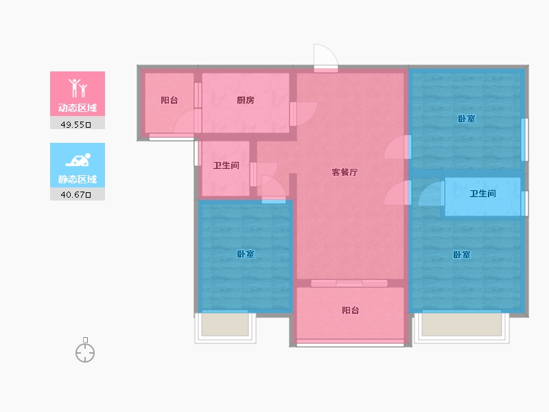 四川省-广安市-中澳悦府-79.46-户型库-动静分区