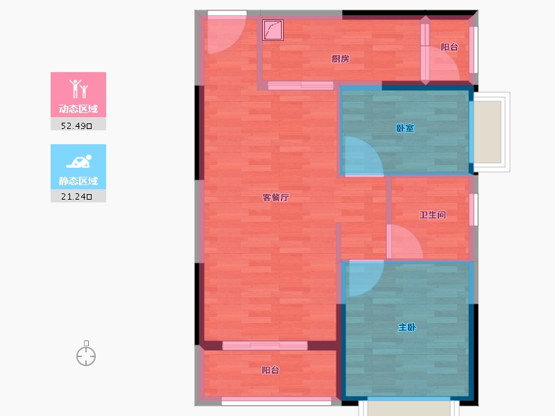 广东省-清远市-清远恒大花溪谷-66.00-户型库-动静分区