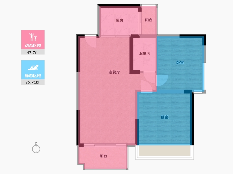 湖南省-常德市-大汉·澧水龙城-66.33-户型库-动静分区