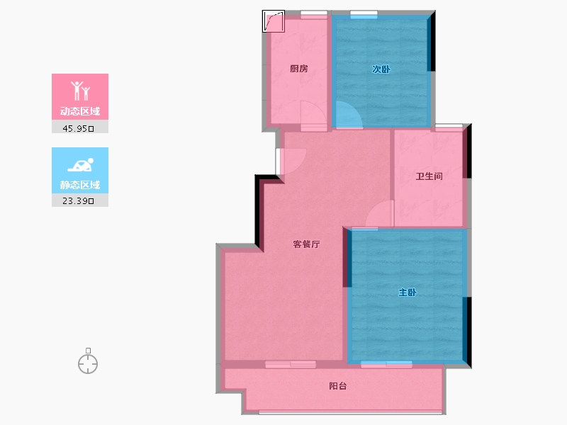 浙江省-嘉兴市-杭州湾融创文旅城-61.94-户型库-动静分区