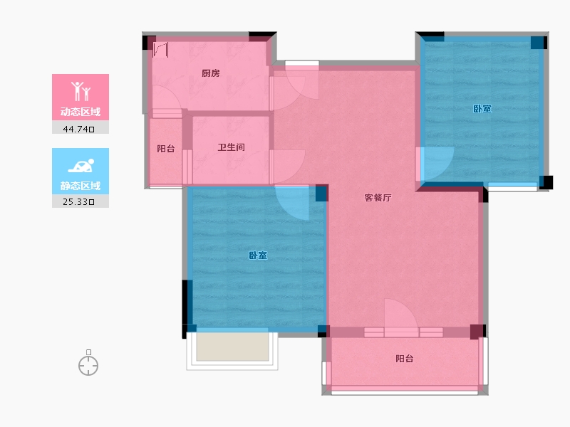 湖北省-武汉市-圣特立国际花园-62.29-户型库-动静分区