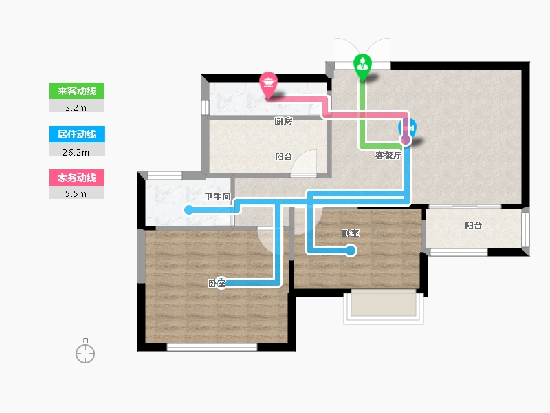 湖南省-常德市-万建紫庭-72.00-户型库-动静线