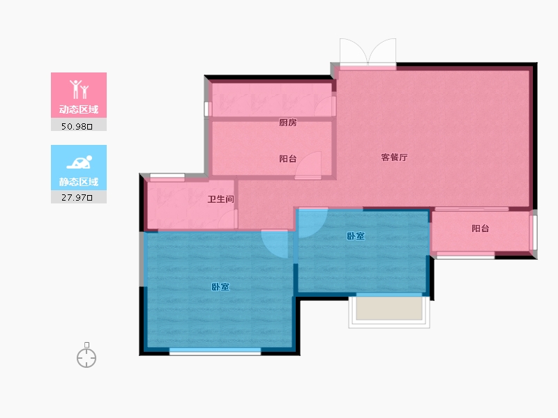 湖南省-常德市-万建紫庭-72.00-户型库-动静分区