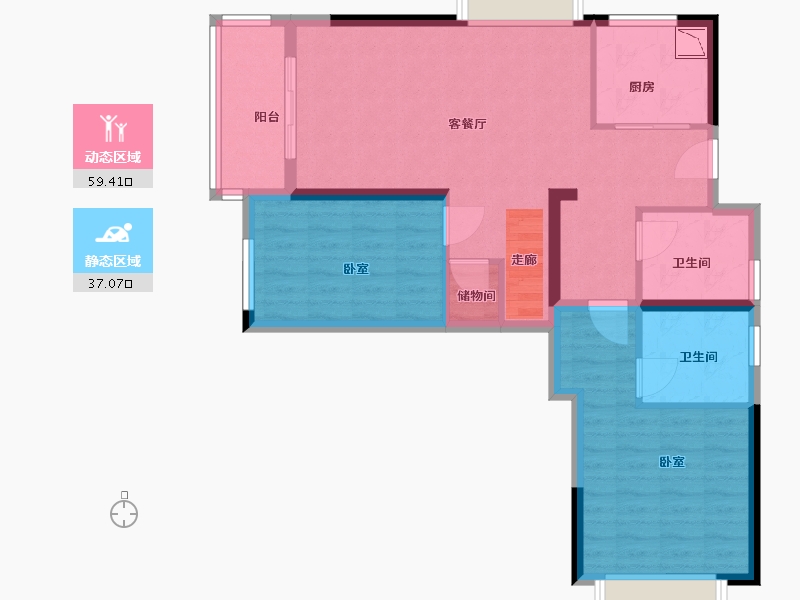 广东省-广州市-建发九龙仓央玺-86.00-户型库-动静分区