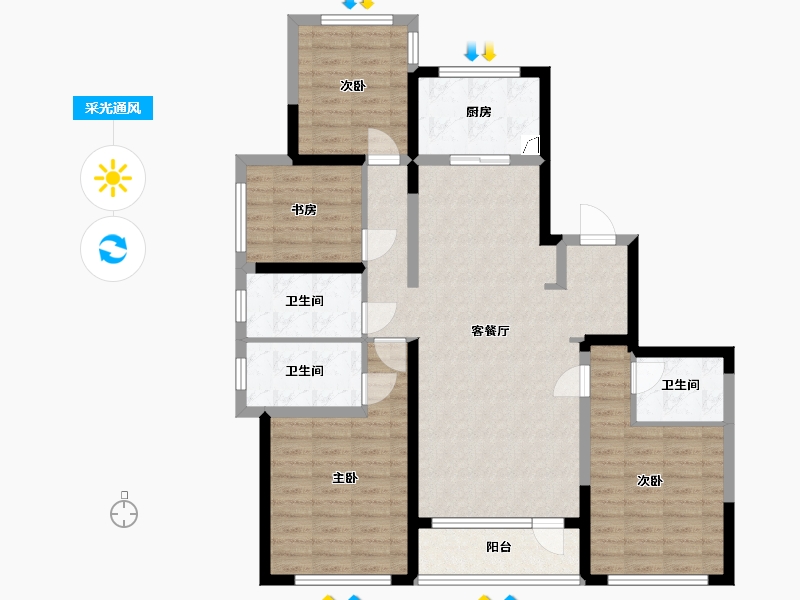 湖南省-湘潭市-潭房中央公园-112.59-户型库-采光通风