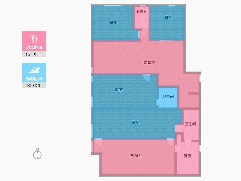 湖北省-武汉市-奥山光谷世纪城-177.00-户型库-动静分区