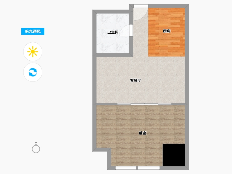 广东省-珠海市-优特绿城桂语香山-57.87-户型库-采光通风