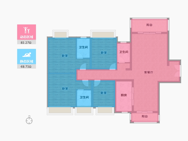 广东省-清远市-正升华府-136.47-户型库-动静分区