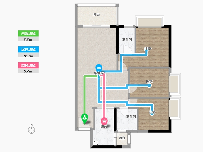 广东省-深圳市-佳兆业碧海云天-81.08-户型库-动静线