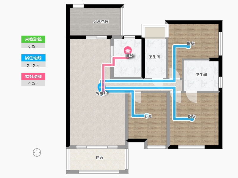 湖南省-怀化市-金达华府-95.15-户型库-动静线