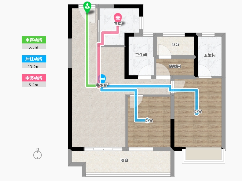 湖南省-长沙市-澳海文澜府-85.07-户型库-动静线