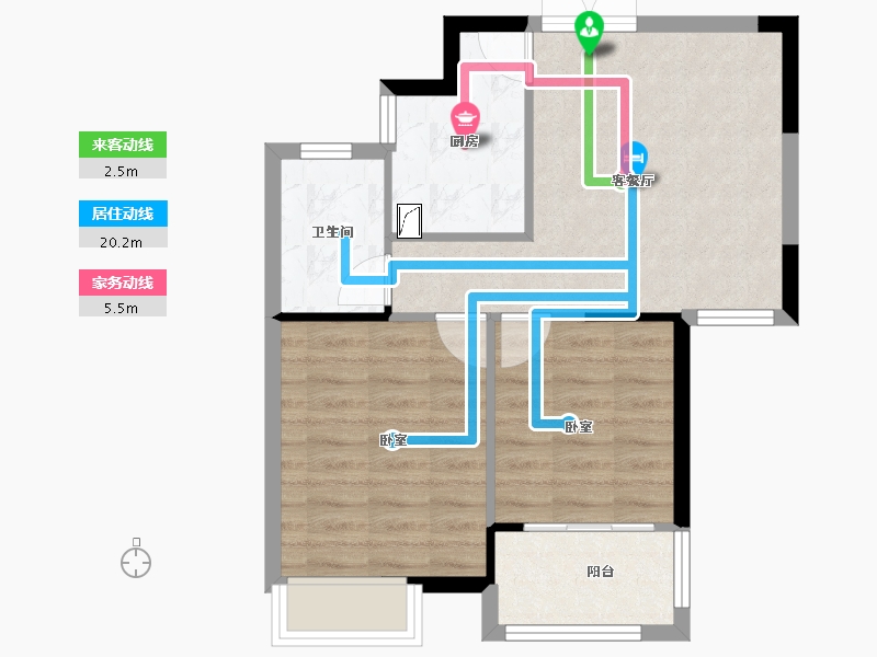 湖南省-常德市-万建紫庭-55.87-户型库-动静线