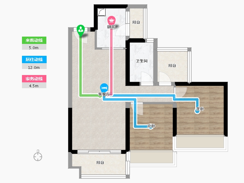 广东省-惠州市-惠州星河丹堤-65.00-户型库-动静线