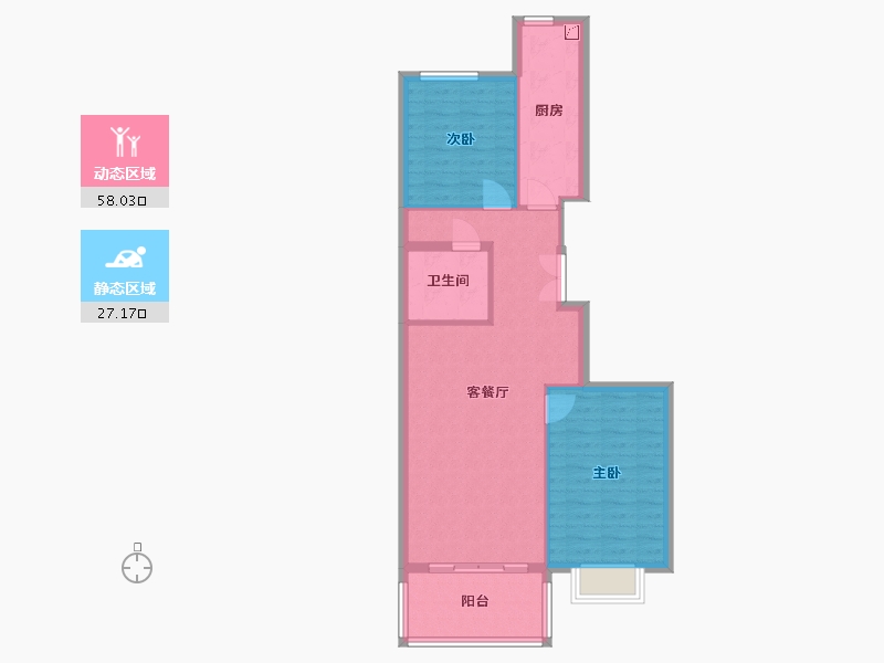 山西省-太原市-十二院城-77.25-户型库-动静分区