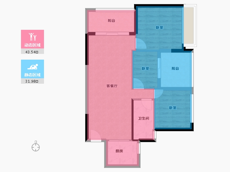 广东省-深圳市-新世界松风明月-67.76-户型库-动静分区