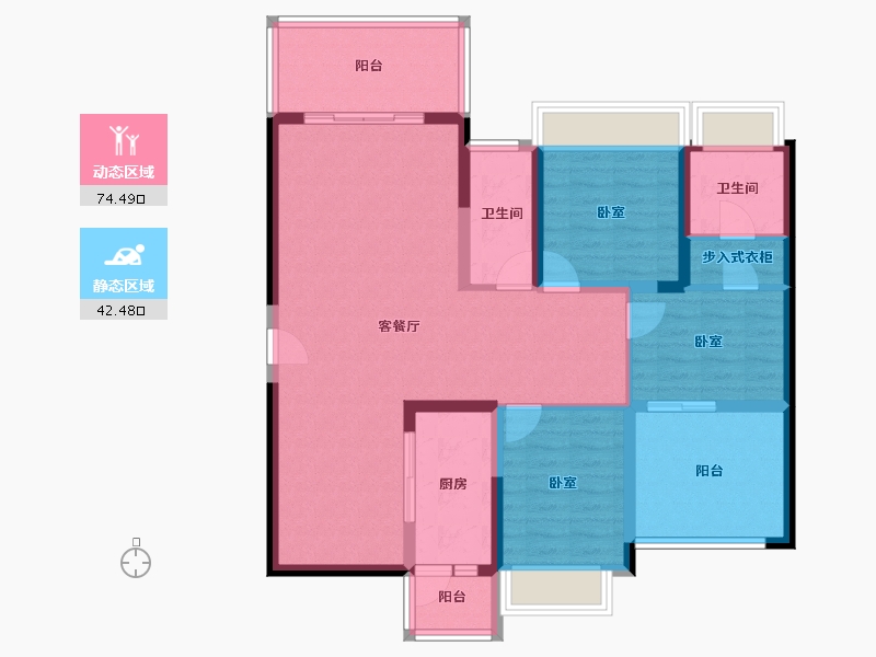 广东省-深圳市-新世界松风明月-104.49-户型库-动静分区