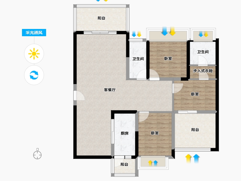 广东省-深圳市-新世界松风明月-104.49-户型库-采光通风