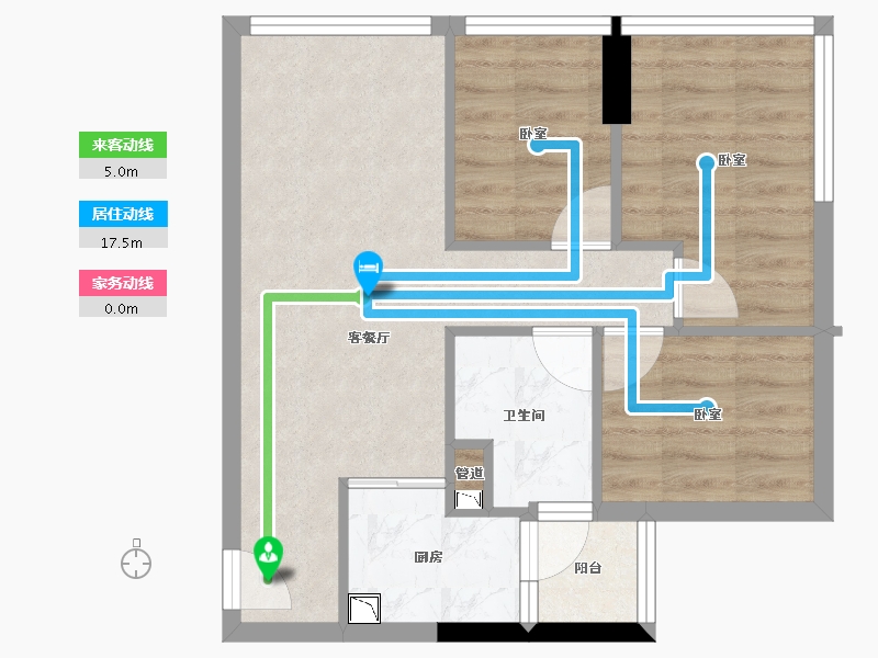 广东省-深圳市-碧桂园翠湖大厦-52.40-户型库-动静线