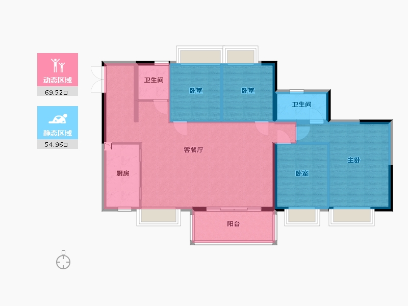 广东省-深圳市-佳兆业碧海云天-113.30-户型库-动静分区