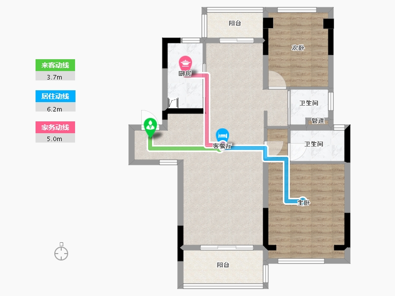 河南省-信阳市-碧桂园滨湖学府-86.51-户型库-动静线