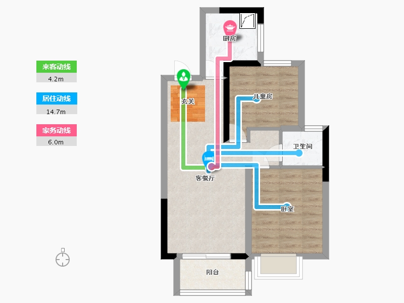 湖北省-武汉市-中梁天玺壹号-52.18-户型库-动静线