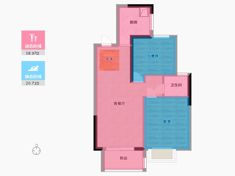 湖北省-武汉市-中梁天玺壹号-52.18-户型库-动静分区