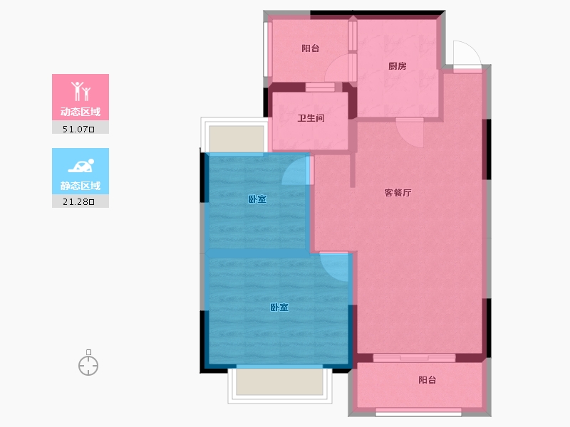 广东省-广州市-中国通号天聚广场-64.01-户型库-动静分区