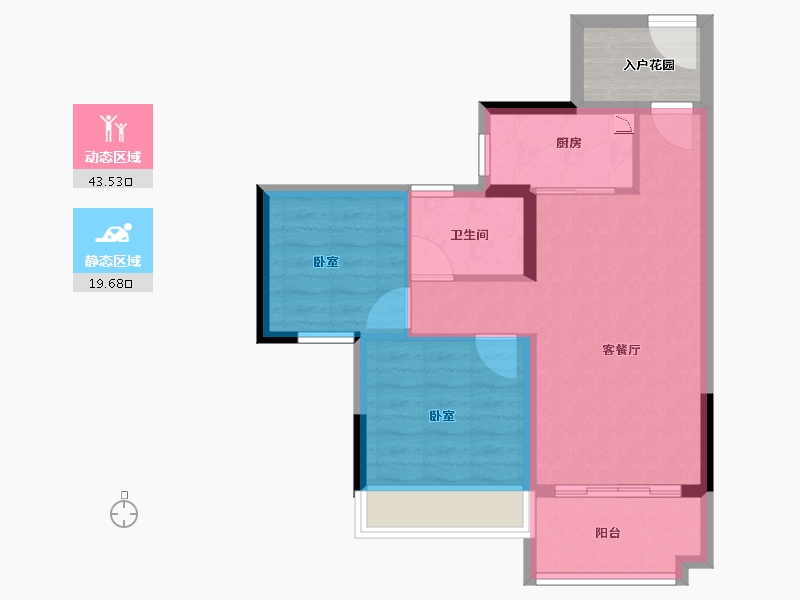 广东省-广州市-江山时代-60.00-户型库-动静分区