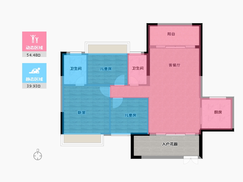 广东省-韶关市-乳源碧桂园江山-96.00-户型库-动静分区