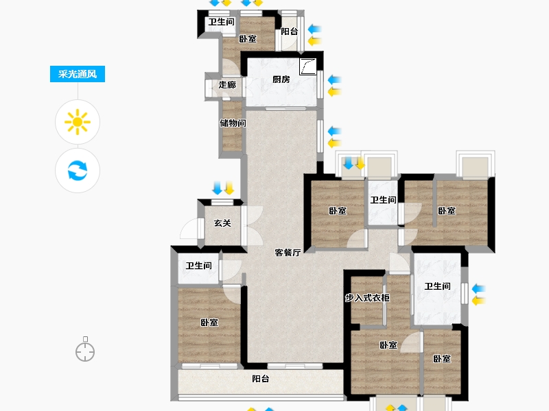 湖北省-武汉市-越秀国际金融汇-93.24-户型库-采光通风