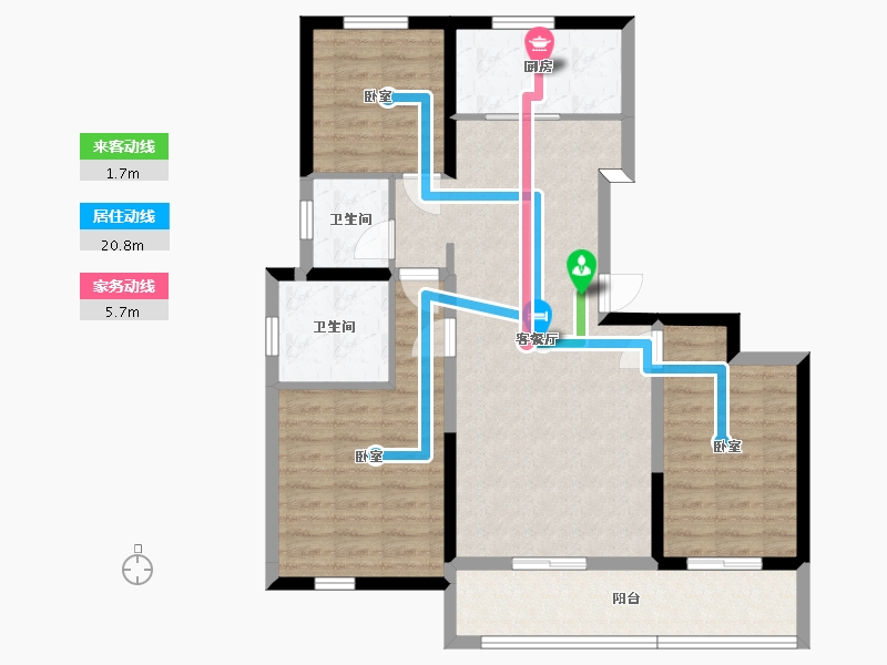 宁夏回族自治区-银川市-中房东方赋-92.23-户型库-动静线