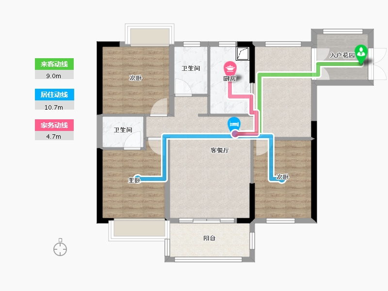 广东省-河源市-亿和城市广场-86.61-户型库-动静线