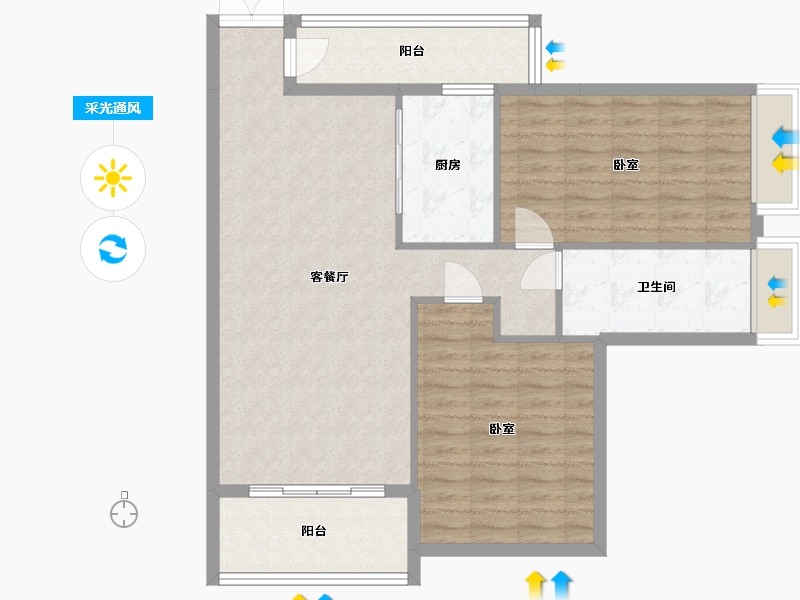 湖南省-郴州市-东禹麓峰春晓-93.13-户型库-采光通风