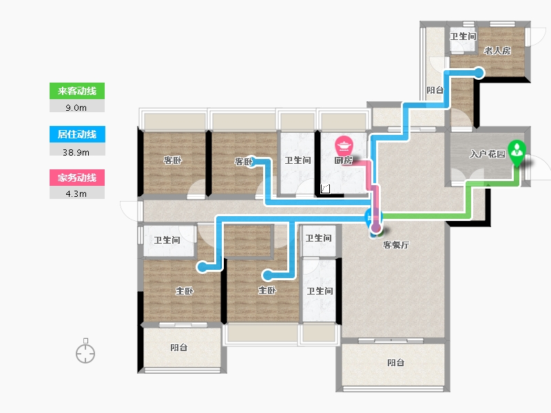 湖南省-娄底市-铁昇·资水原著-152.52-户型库-动静线