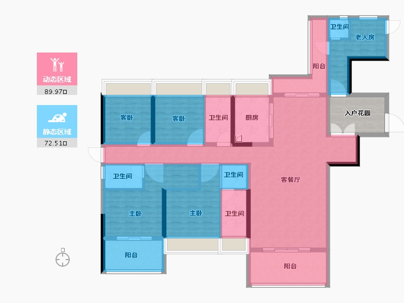 湖南省-娄底市-铁昇·资水原著-152.52-户型库-动静分区