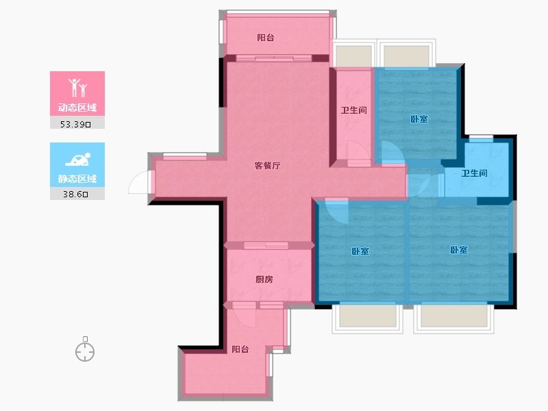 广东省-广州市-中国通号天聚广场-80.38-户型库-动静分区