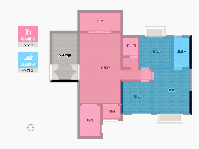 湖南省-长沙市-中南国际眼镜城-97.47-户型库-动静分区