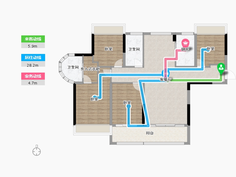 湖南省-岳阳市-御城华府-121.55-户型库-动静线