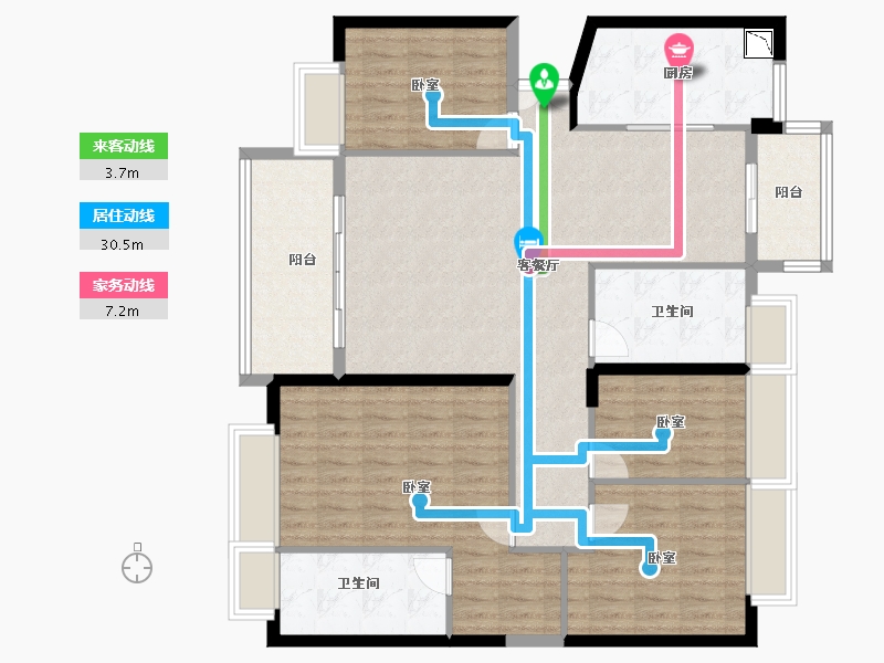 广东省-广州市-新世界天逸-124.91-户型库-动静线