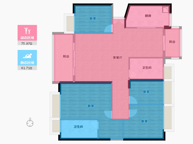 广东省-广州市-新世界天逸-124.91-户型库-动静分区