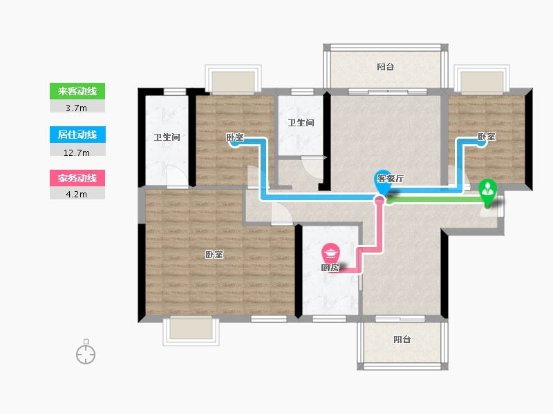 湖南省-常德市-大汉·澧水龙城-101.17-户型库-动静线