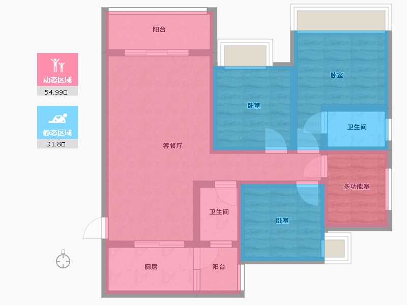 四川省-广安市-中澳悦府-75.32-户型库-动静分区