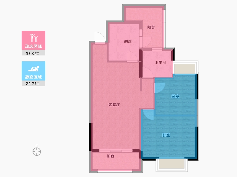 广东省-广州市-中国通号天聚广场-67.53-户型库-动静分区